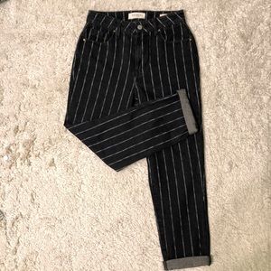 pinstripe mom jeans